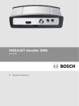 VIDEOJET decoder 3000 - Bosch Security Systems
