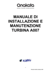 manuale di installazione e manutenzione turbina a007