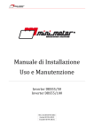 Manuale di Installazione Uso e Manutenzione