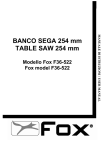 BANCO SEGA 254 mm TABLE SAW 254 mm