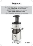 estrattore di succo - manuale di istruzioni • juice extractor