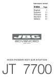 HIGH POWER HOT-AIR STATION Index