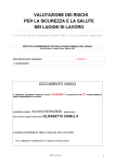 valutazione dei rischi per la sicurezza e la salute nei luoghi di lavoro