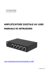 AMPLIFICATORE DIGITALE AV-1600 MANUALE DI ISTRUZIONI