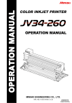 Manuale d`uso Mimaki JV34-260