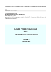 elenco prezzi provinciale 2011 - Regione Autonoma Trentino Alto