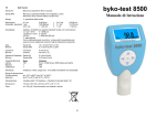 Manuale Istruzioni Spessimetro Byko Test 8500
