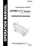 Manuale d`uso Mimaki JV400 SUV