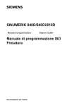 SINUMERIK 840D/840Di/810D Manuale di