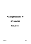 Avvolgitrice serie W SP 500/800 Istruzioni