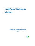 Guida all`implementazione di CA ARCserve Backup per Windows