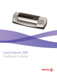 Guida per l`utente dello scanner Xerox Card Scanner 200