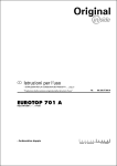 Istruzioni per l`uso EUROTOP 701 A