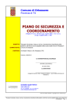 PIANO DI SICUREZZA E COORDINAMENTO