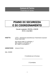 Piano di Sicurezza e Coordinamento Lotto 1