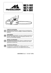 OM, McCulloch, MAC 3-14 XT, MAC 4-18 XT, MAC 4