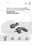 Riduttori e motoriduttori epicicloidali EP10 Planetary gear reducers