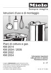 Istruzioni d`uso e di montaggio Piani di cottura a gas KM 2014 KM