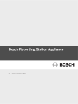 Bosch Recording Station Appliance