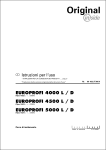 Istruzioni per l`uso EUROPROFI 4000 L / D EUROPROFI