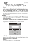 Manuale d`istruzione regolatori