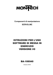 istruzioni per l`uso software di messa in esercizio