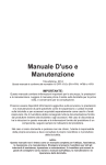 Manuale D`uso e Manutenzione