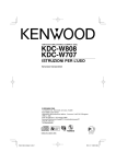 kdc-w808 kdc-w707 istruzioni per l`uso