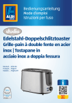 Edelstahl-Doppelschlitztoaster Grille-pain à double fente en