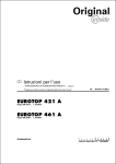 Istruzioni per l`uso EUROTOP 421 A EUROTOP 461 A