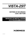 sistema di sicurezza con 3 settori e manuale di installazione e di