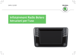 Infotainment Radio Bolero Istruzioni per l`uso