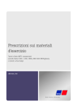 Prescrizioni sui materiali d`esercizio