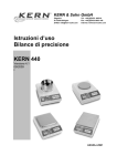 Istruzioni d`uso Bilance di precisione KERN 440