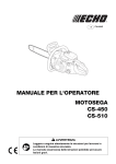 MANUALE PER L`OPERATORE MOTOSEGA CS