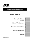 Compressor Nebulizer Model UN-011 Instruction Manual Original