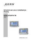 Istruzioni per uso e installazione Display KERN KFB/KFN