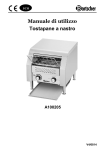 Manuale di utilizzo Tostapane a nastro A100205