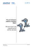 Piccoli attuatori elettrici angolari 2SG7 Istruzioni per l`uso