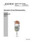 Istruzioni d`uso Dinamometro KERN CH