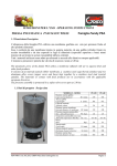 ISTRUZIONI PER L`USO OPERATING INSTRUCTIONS