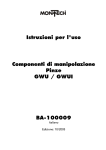 Istruzioni per l`uso Componenti di manipolazione