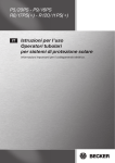 P5/20PS - P9/16PS R8/17PS(+) - R120/11PS(+) Istruzioni per l`uso