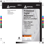 34XR-A Professional Digital Multimeter Product Manual