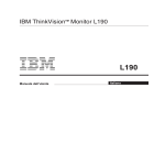 IBM ThinkVisionTM Monitor L190