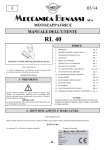 Manuale del prodotto - Meccanica Benassi Spa