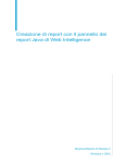 Creazione di report con il pannello dei report Java di Web Intelligence