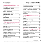 Sommario Sony Ericsson W910i
