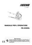 MANUALE PER L`OPERATORE PB-265ESL