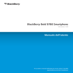 BlackBerry Bold 9780 Smartphone - 6.0 - Manuale dell`utente